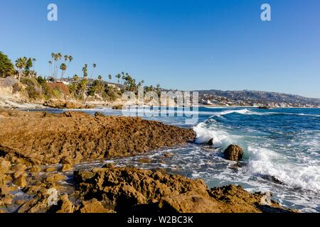 Laguna Beach Coastline in Orange County California Stock Photo