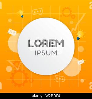 Vector creative illustration of thinking or planing business banner graphic. Stock Vector