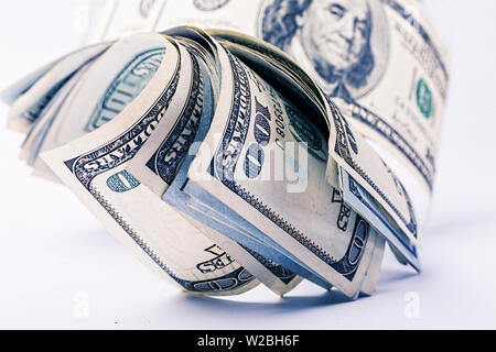 bill, american, america, ten, largest, million dollar, dollar bills, value, front, world, usa, united states, pile, rare, hundred dollars Stock Photo