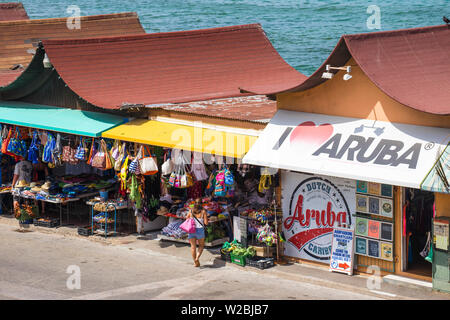 Caribbean, Netherland Antilles, Aruba, Oranjestad, Souviner shops Stock Photo