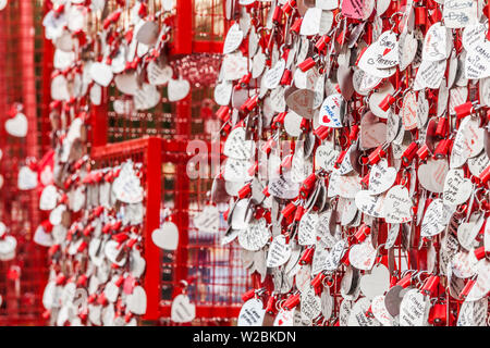 Australia, South Australia, Adelaide, Rundle Park, heart wishes Stock Photo