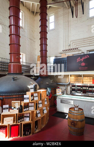 Australia, South Australia, Adelaide-MacGill, Penfolds Magil Estate Winery, oldest winery in South Australia, cellar door, wine tasting room Stock Photo