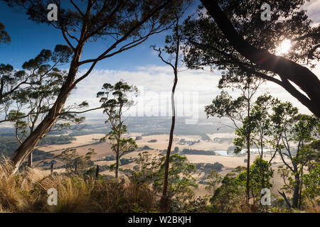 Australia, Victoria, VIC, Buninyong, elevated view of landscape from Mount Buninyong Stock Photo