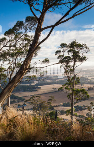 Australia, Victoria, VIC, Buninyong, elevated view of landscape from Mount Buninyong Stock Photo