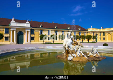 Fountain at Schonbrunn Palace, Vienna, Austria, Central Europe Stock Photo