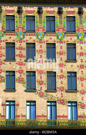 Otto Wagner's Art Nouveau Apartments, Vienna, Austria, Central Europe Stock Photo