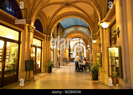 Cafe in Freyung Passage, Vienna, Austria, Central Europe Stock Photo
