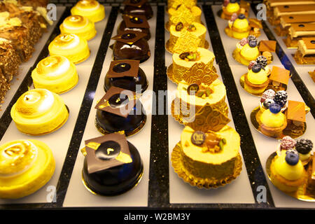 Cake Display, Cafe Central, Vienna, Austria, Central Europe Stock Photo