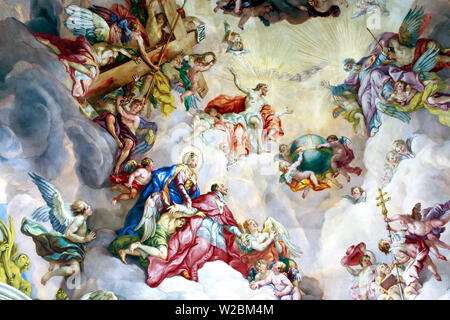 Baroque mural painting in Karlskirche (St. Charles's Church), Vienna ...