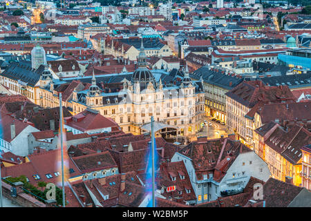 Town View & Rooftops, Graz, Austria Stock Photo