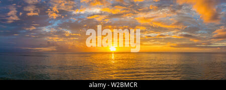 Caribbean, Barbados, Speightstown at Sunset Stock Photo