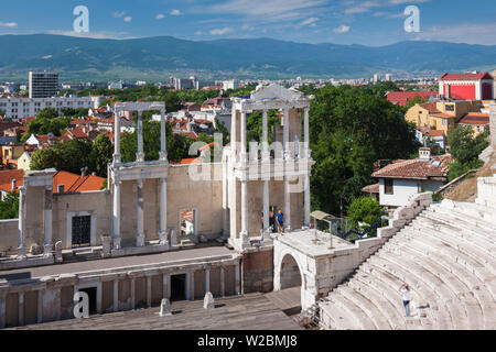 Bulgaria, Southern Mountains, Plovdiv, Old Plovdiv, Roman Amphitheater Stock Photo