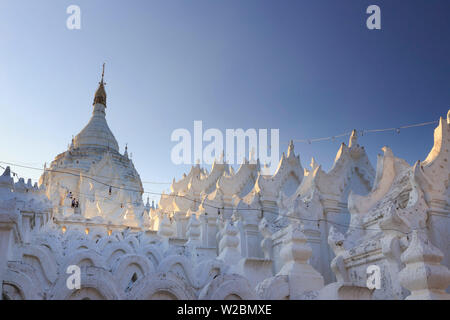 Myanmar (Burma), Mandalay, Mingun, Hsinbyume Paya Buddhist Stupa Stock Photo