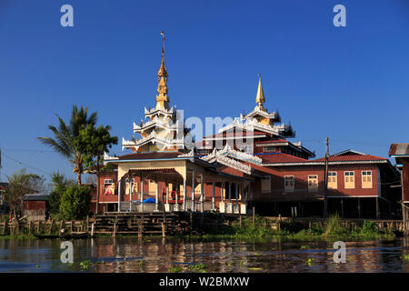 Myanmar (Burma), Shan State, Inle Lake, Nampan Village Stock Photo