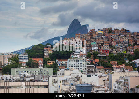 A favela in downtown Rio de Janeiro, Brazil Stock Photo