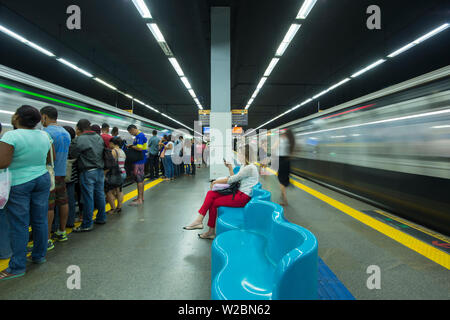 Metro station interior, Rio de Janeiro, Brazil, South America Stock Photo