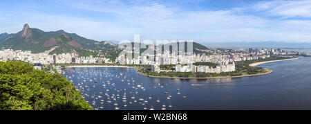 View of Rio Centro, Downtown, from Sugarloaf (Pao de Acucar) Mountain, Rio de Janeiro, Brazil, South America Stock Photo