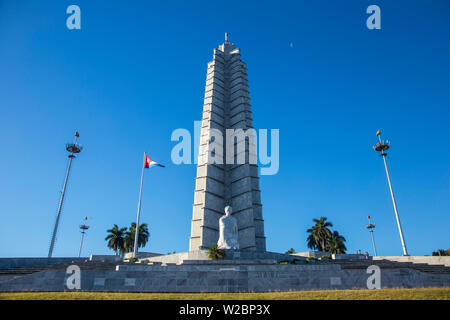 Jose Marti memorial, Plaza de la Revolucion, Vedado, Havana, Cuba Stock Photo