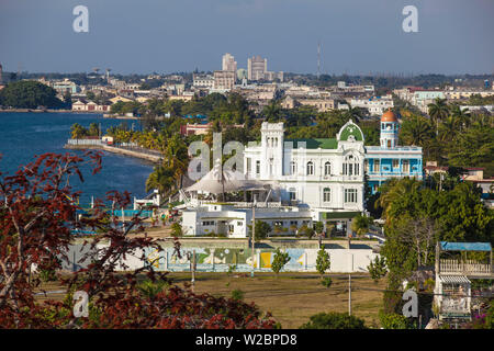 Cuba, Cienfuegos, View of Punta Gorda looking towards Cienfuegos Yacht Club and Palacio Azul Stock Photo