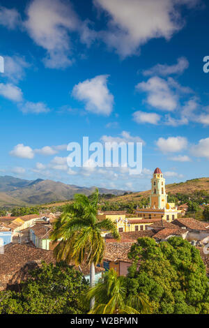 Cuba, Trinidad, View of Musuem National de la Luncha Contra Bandidos - former convent of San Francisco de AsÃsi Stock Photo