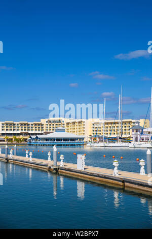 Cuba, Varadero, View of Marina and Melia Marina Varadero Hotel Stock Photo