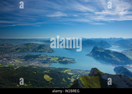 Lake Luzurn from Pilatus, Luzern Canton, Switzerland Stock Photo