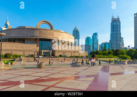 China, Shanghai, Huangpu District, People's Square (Renmin Guangchang), Shanghai Museum Stock Photo