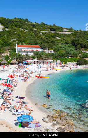 Picturesque beach near Hvar Town, Hvar, Dalmatia, Croatia Stock Photo