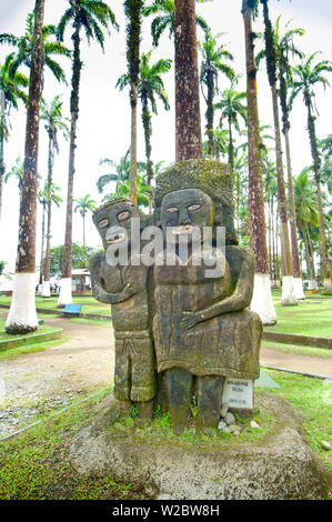 Costa Rcia, Puerto Limon, Parque Vargas, Statues, Local Costa Rican Art Stock Photo