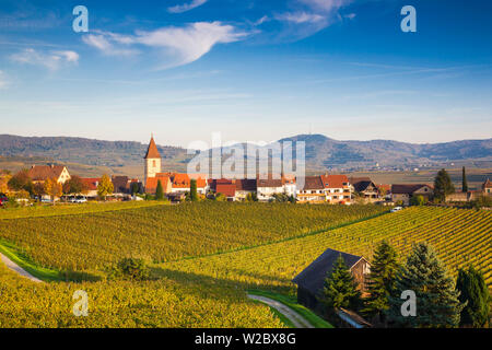 Germany, Baden-Wurttemburg, Burkheim, Kaiserstuhl Area, vineyards elevated village view Stock Photo