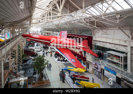 Germany, Rheinland-Pfalz, Speyer,Technik Museum Speyer, aviation and technology display gallery, British Folland Gnat jet trainer Stock Photo