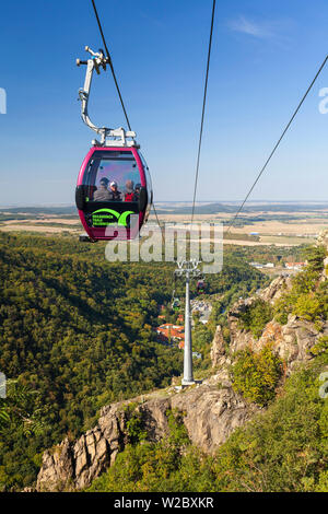 Cable car from Thale to the 'Witches dancing place' Harz Mountains, Saxony-Anhalt, Germany Stock Photo