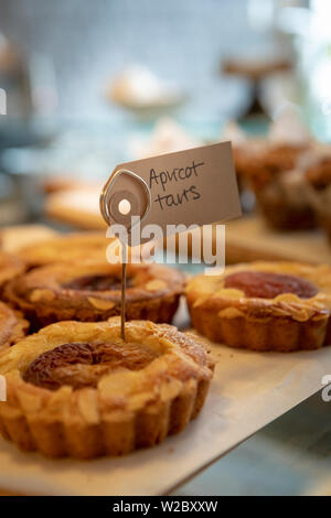 apricot pie in a pastry shop Stock Photo