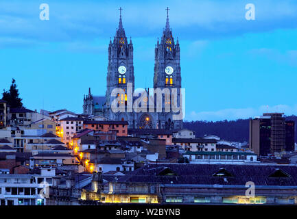 Basilica del Voto Nacional (Basilica of the National Vow), Old Town, Centro Historico, Largest Neo-Gothic Basilica In The Americas, Quito, Ecuador Stock Photo