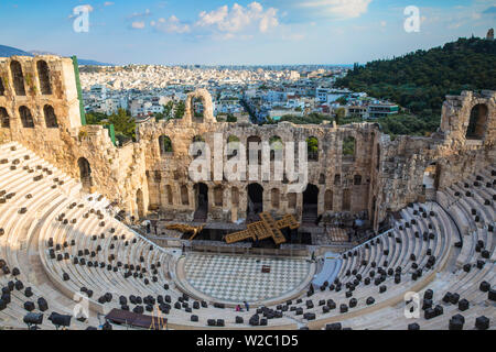 Greece, Attica, Athens, The Acropolis,, The Odeon of Herodes Atticus - known as the 'Herodeon' Stock Photo