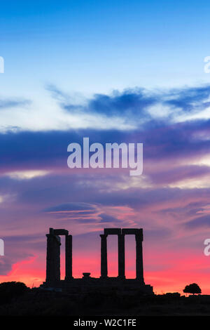 Greece, Attica, Cape Sounion, Temple of Poseidon Stock Photo