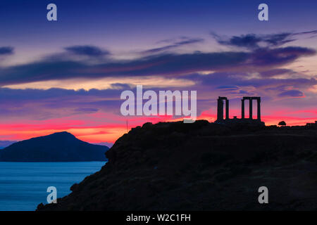 Greece, Attica, Cape Sounion, Temple of Poseidon Stock Photo