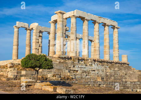 Greece, Attica, Cape Sounion, Temple of Poseidon Stock Photo