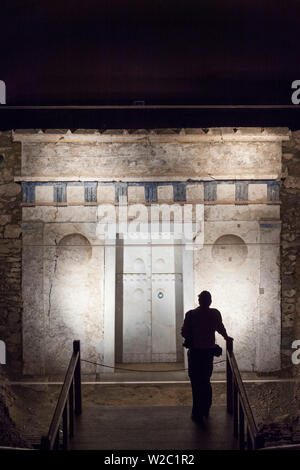 Greece, Central Macedonia Region, Vergina, Royal Tombs Museum, underground tomb of Alexander IV, son of Alexander the Great Stock Photo