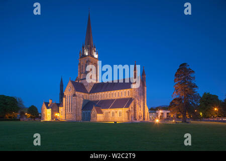 Ireland, County Kerry, Ring of Kerry, Killarney, St. Mary's Catholic Cathedral, exterior, dusk Stock Photo