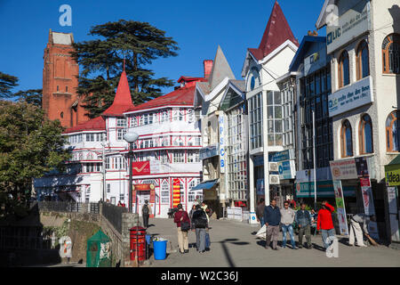 India, Himachal Pradesh, Shimla, The Ridge,  Half-timbered General post Office Stock Photo