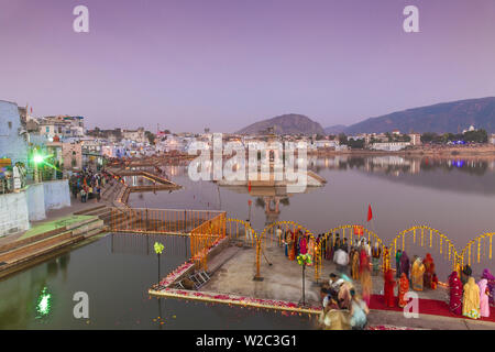 India, Rajasthan, Pushkar, Opening ceremony of the Pushkar Camel fair Stock Photo