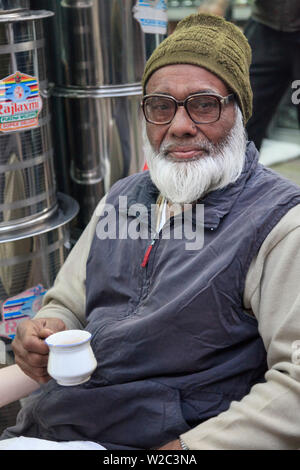 India, Rajasthan, Bikaner, Old Town, portrait of elderly man Stock Photo