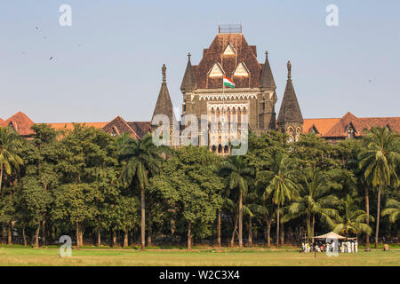 India, Maharashtra, Mumbai, Fort area, Oval Maiden and Bombay High Court Stock Photo