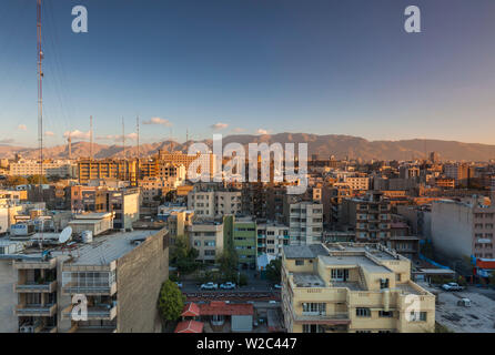 Iran, Tehran, elevated city view, morning Stock Photo