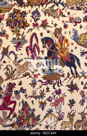 Iran, Tehran, Laleh Park, Carpet Museum of Iran, traditional Iranian carpet detail Stock Photo