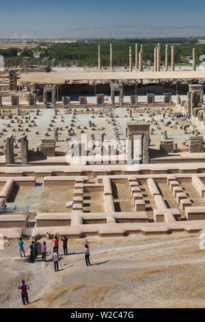 Iran, Central Iran, Persepolis, 6th century BC ancient city, elevated view Stock Photo
