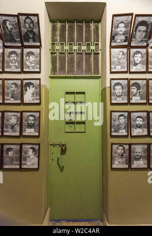 Iran, Tehran, Iran Ebrat Museum, former political prison of the Shah's secret police, SAVAK, photographs of former prisoners Stock Photo