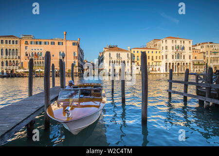 Grand Canal near the Rialto bridge, Venice, Italy Stock Photo