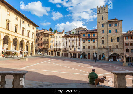 Piazza Grande, Arezzo, Val di Chiana, Arezzo district, Tuscany, Italy Stock Photo